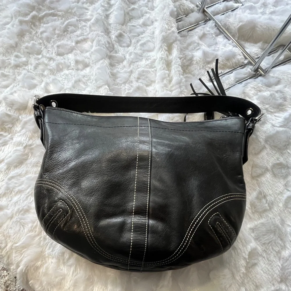 Coach, Black leather, Soho, Hobo/Slouchy Shoulder bag - Picture 4 of 12